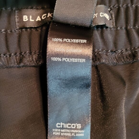 Chico's Chiffon Cargo Jogger Pants 2 R = L Cropped Pockets Zip Leg Hi Rise NWOT - Picture 8 of 15